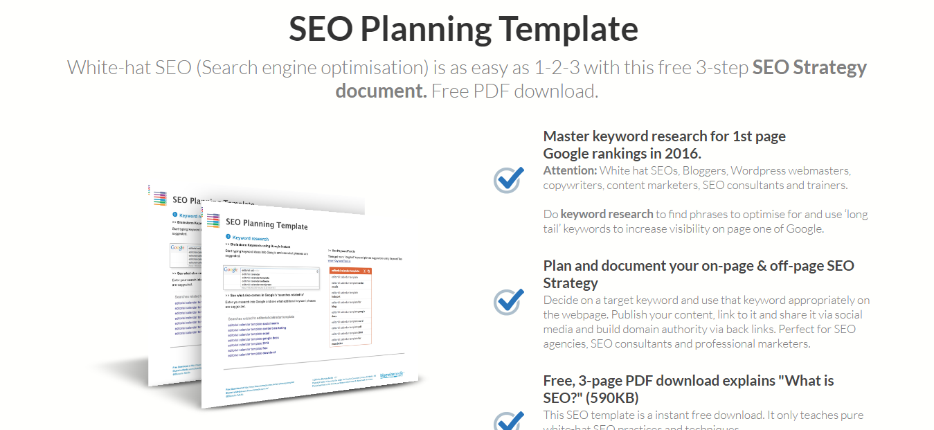 SEO PLANNING TEMPLATE