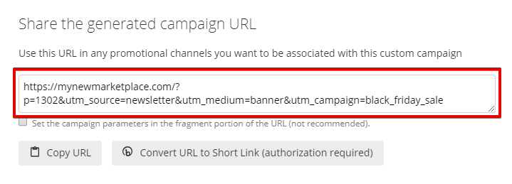 url in google analytics url builder