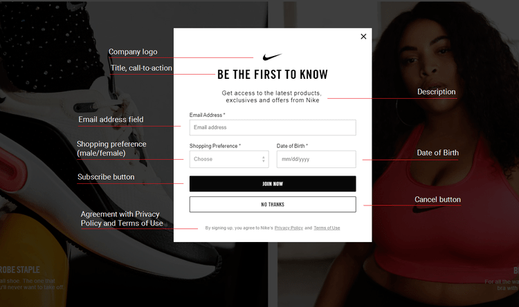 subscription form example