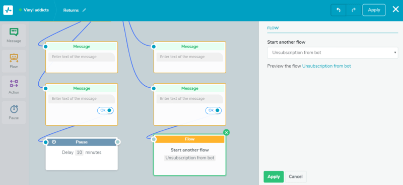 chatbot flow block