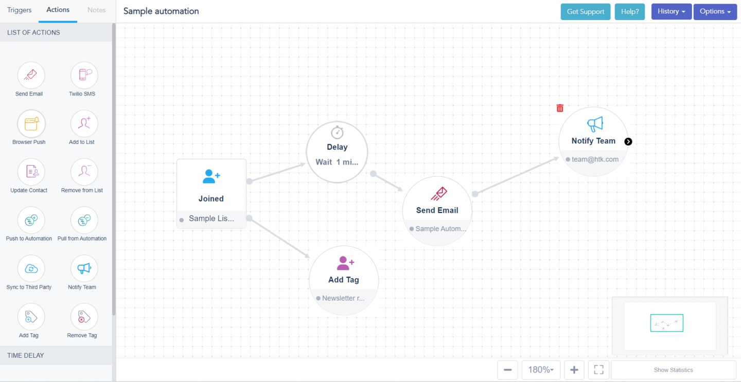 VBOUT’s automation builder