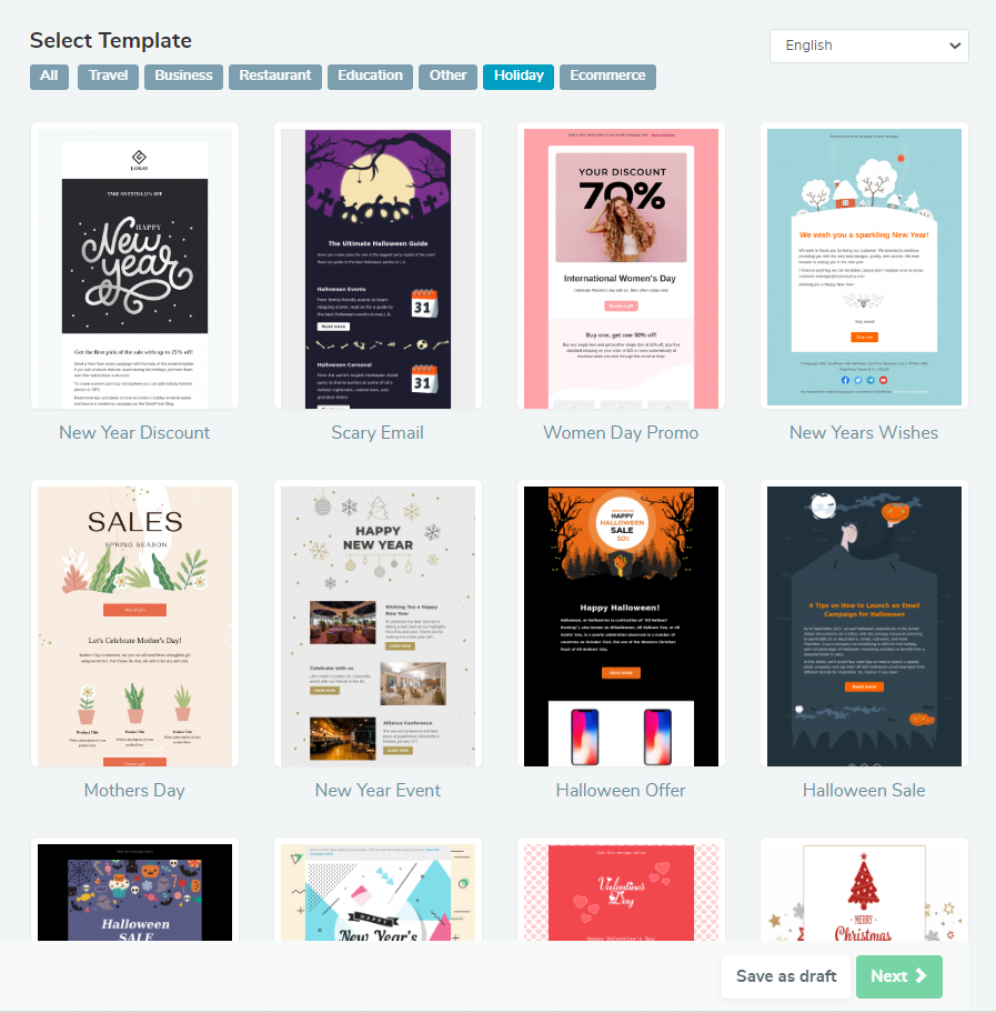 holiday email template collection