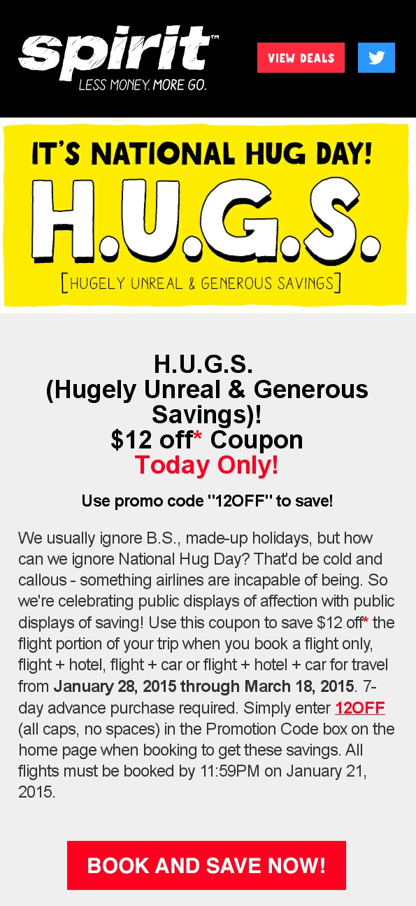 An email dedicated to Hugs Day from Spirit