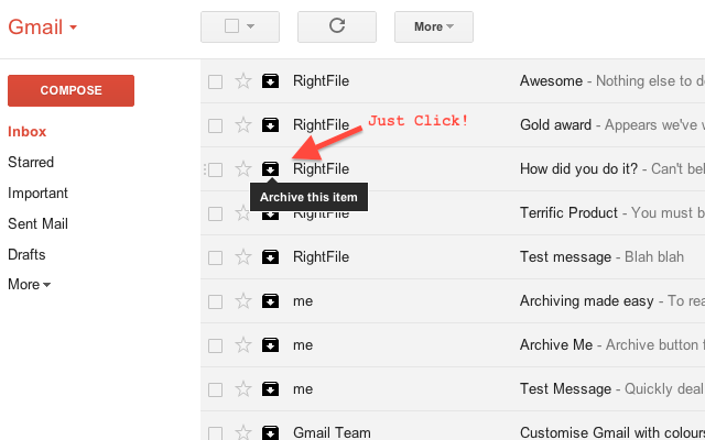 actions for gmail extension