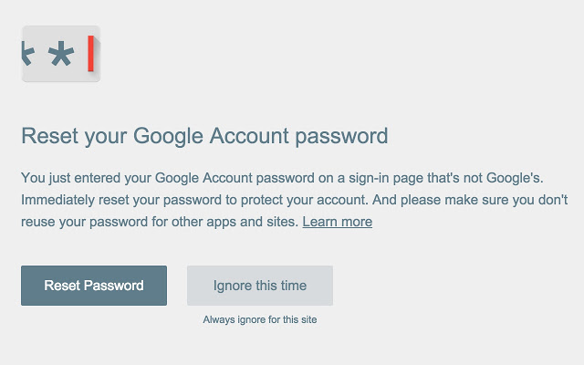 password alert for gmail