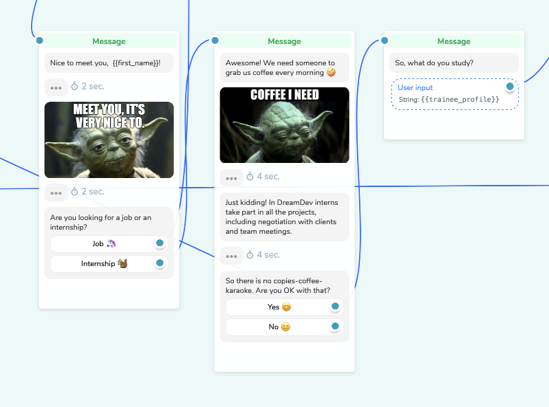 hr chatbot flow