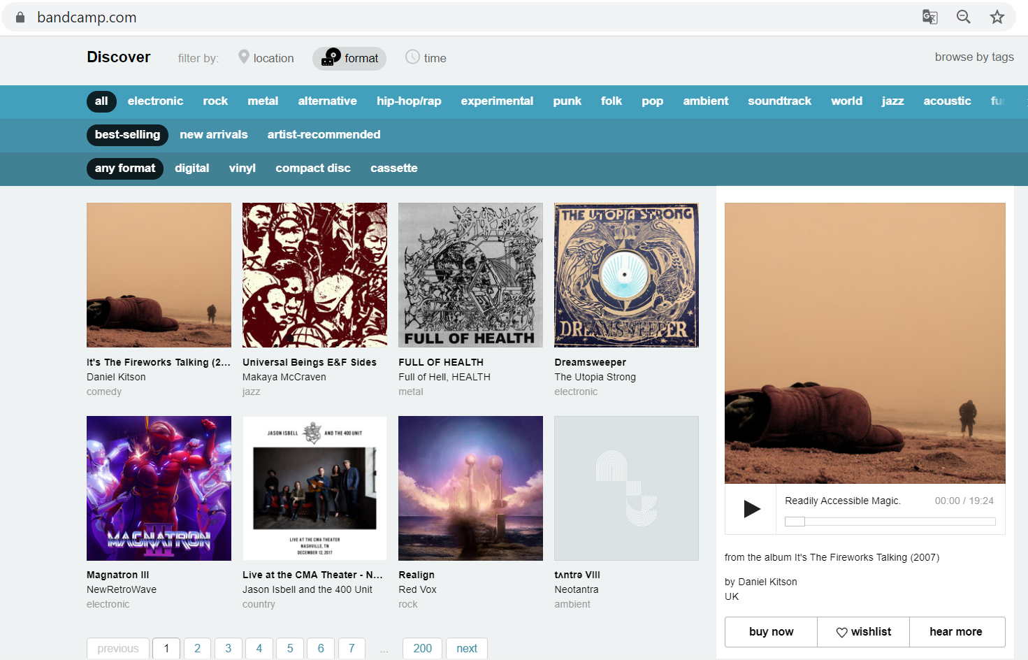 BandCamp Discover