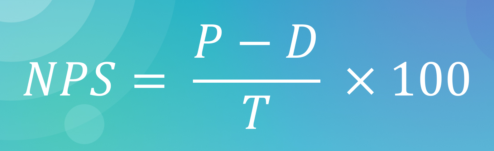 Net Promoter Score formula