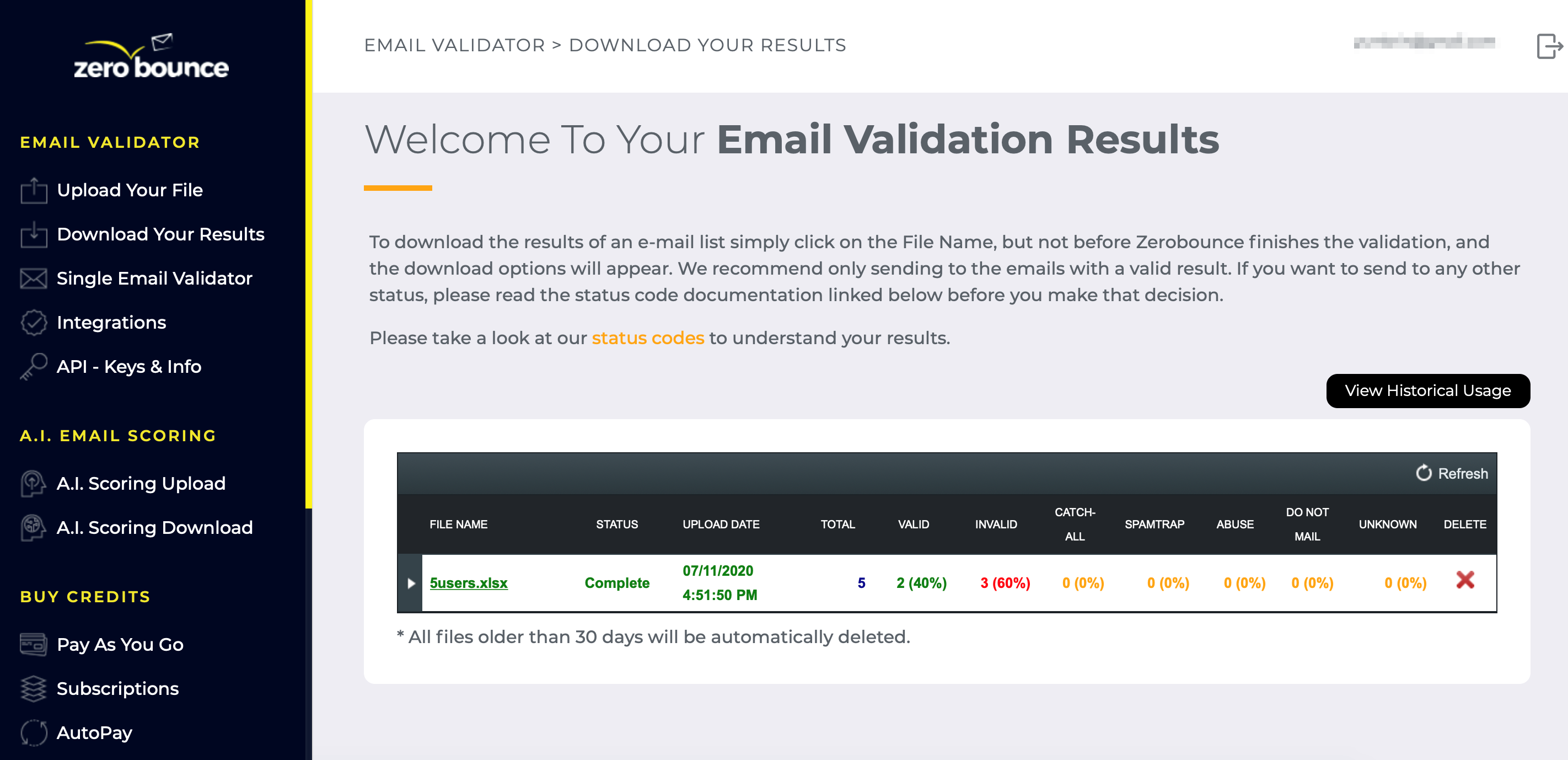 verifica delle email 