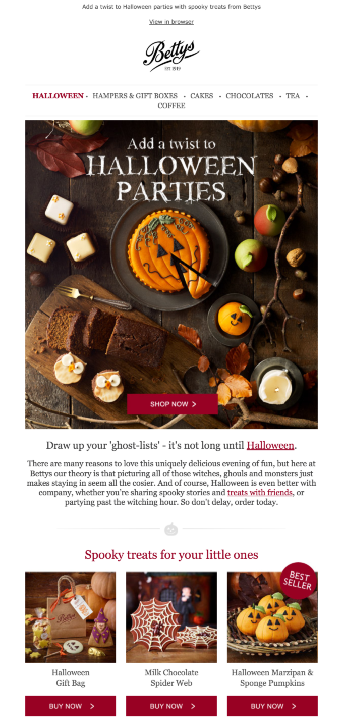 halloween email example