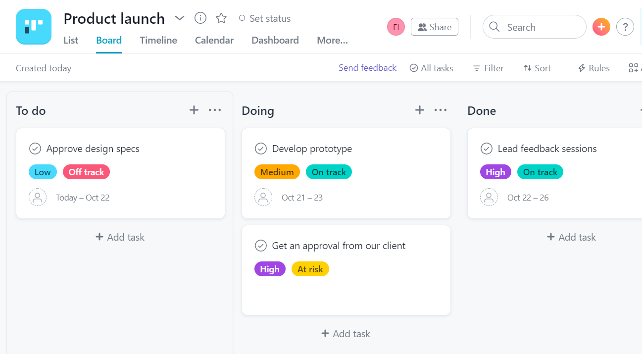 asana time-management tool