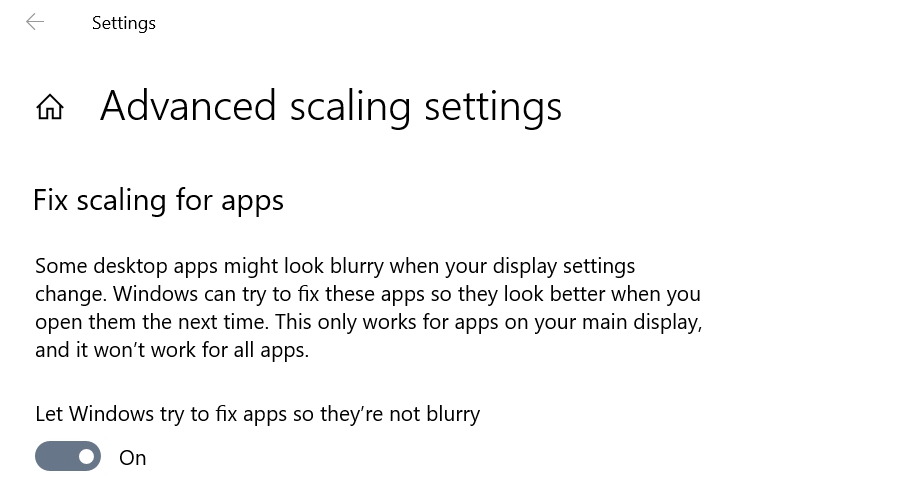windows advanced scaling settings