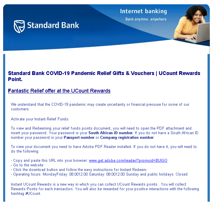 covid-related spam email