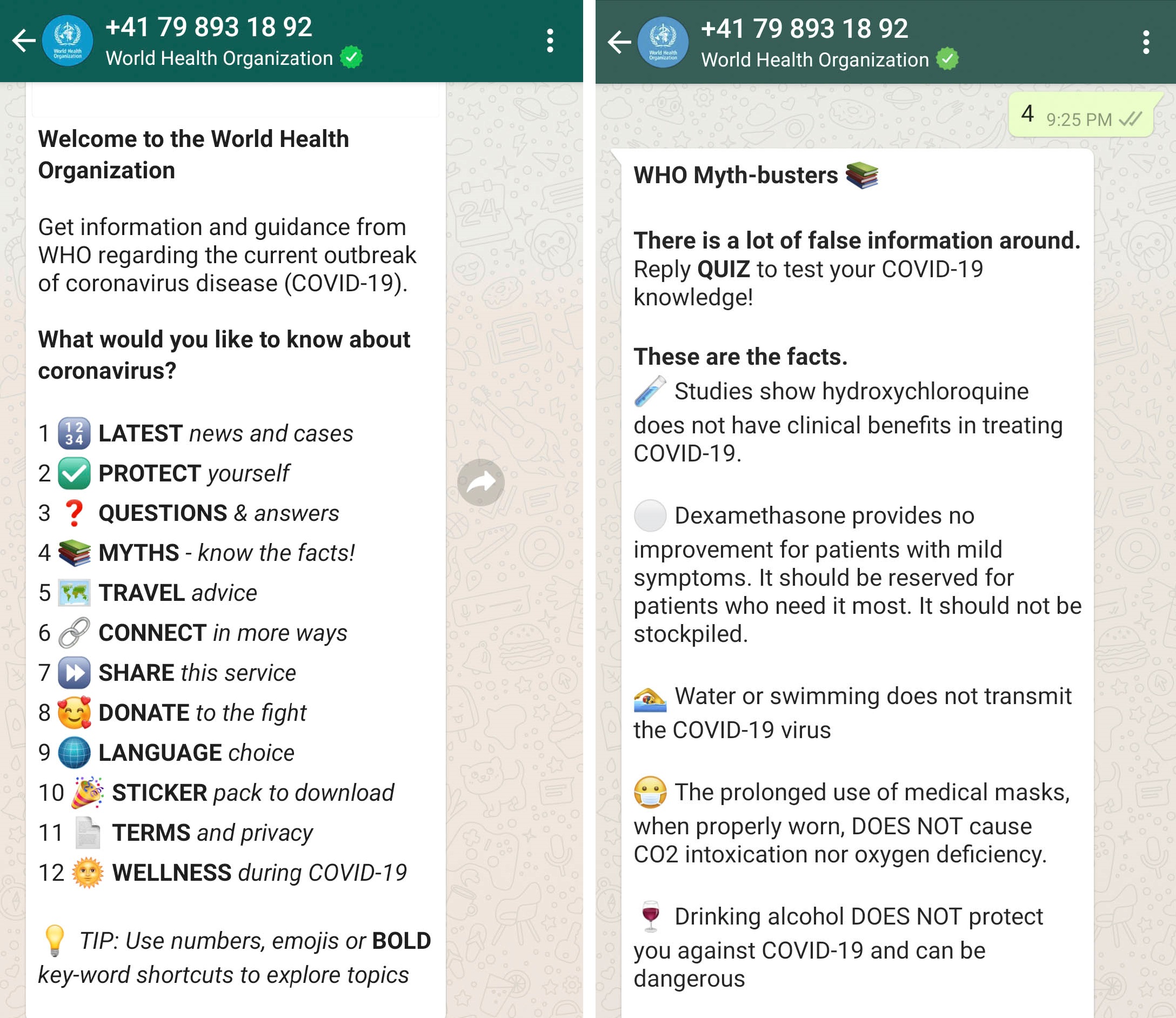 Pandemi sırasında WhatsApp kullanan Dünya Sağlık Örgütü