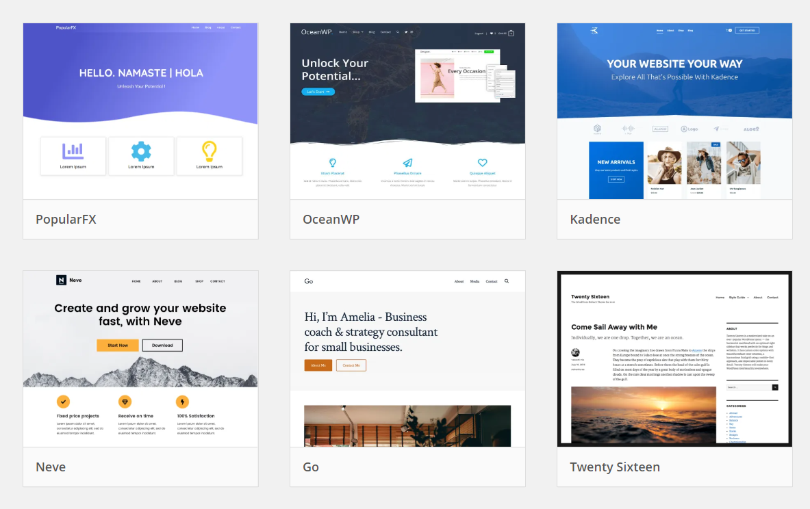 WordPress themes