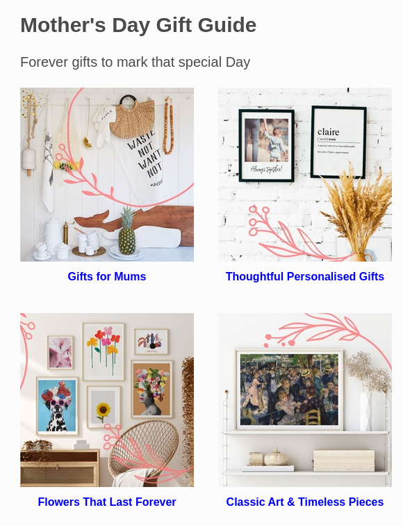 Mothers day store gifts to mail