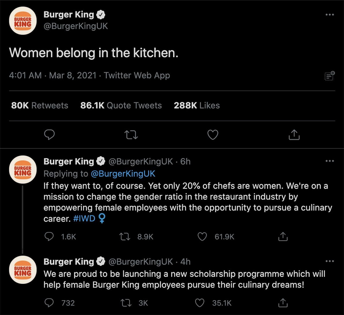 Burger King lanzó una campaña que fracasó por el uso anticuado de una frase clásicamente misógina