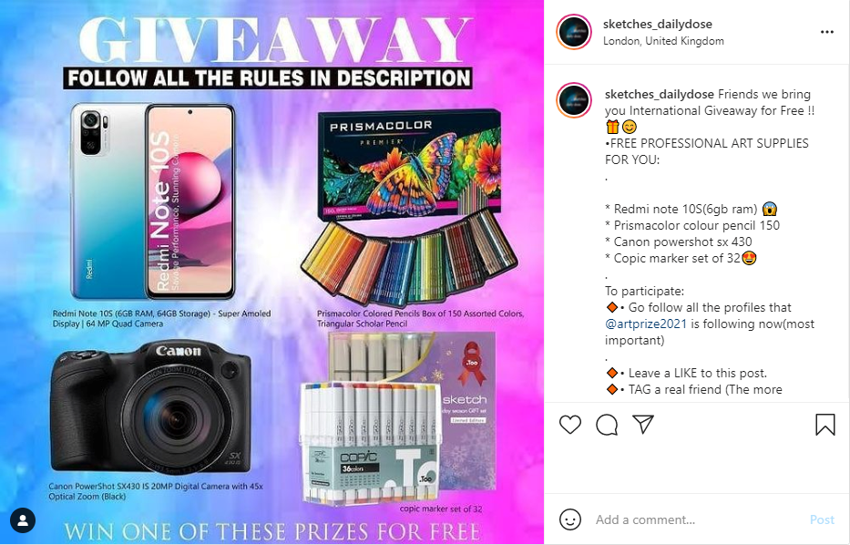 Giveaway Prizes