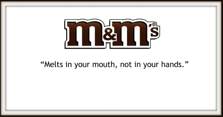 Самый известный слоган M&M’s