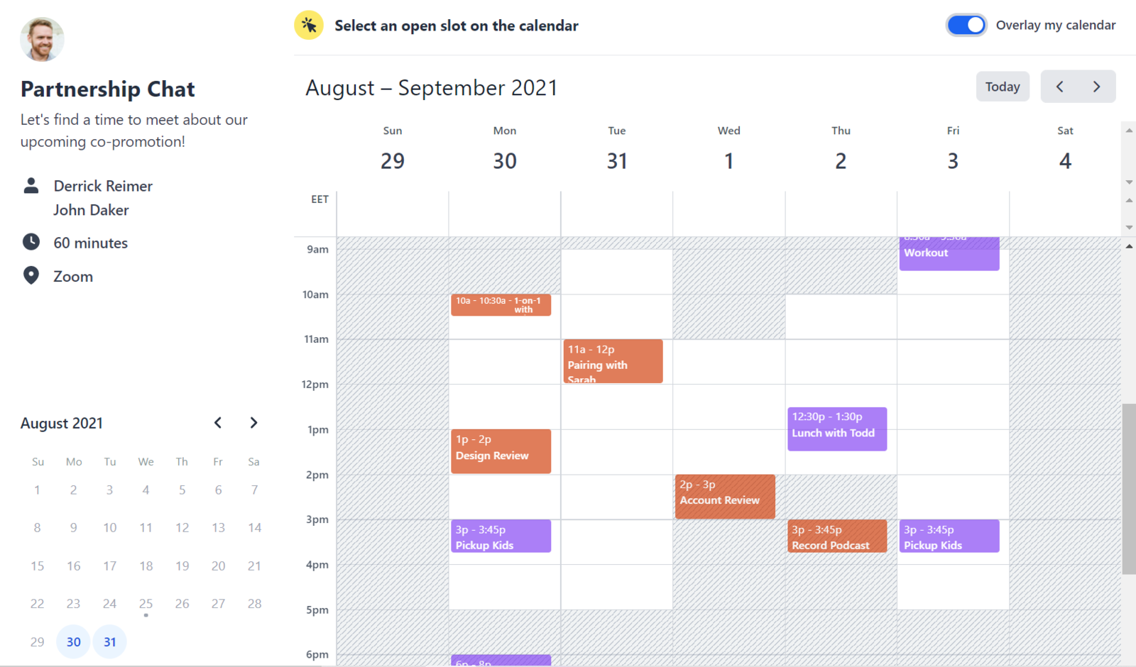 scheduling app