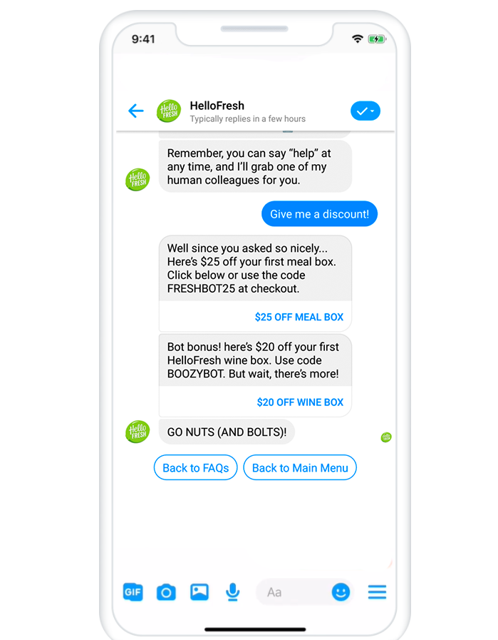 chatbot conversation