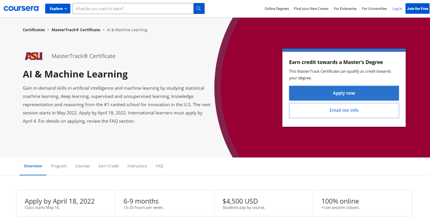 A Coursera vende cursos individuais e cobra pagamentos únicos
