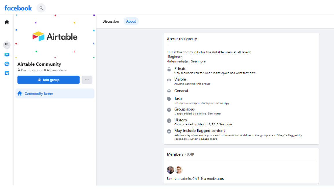 Facebook groups to promote their community marketing efforts