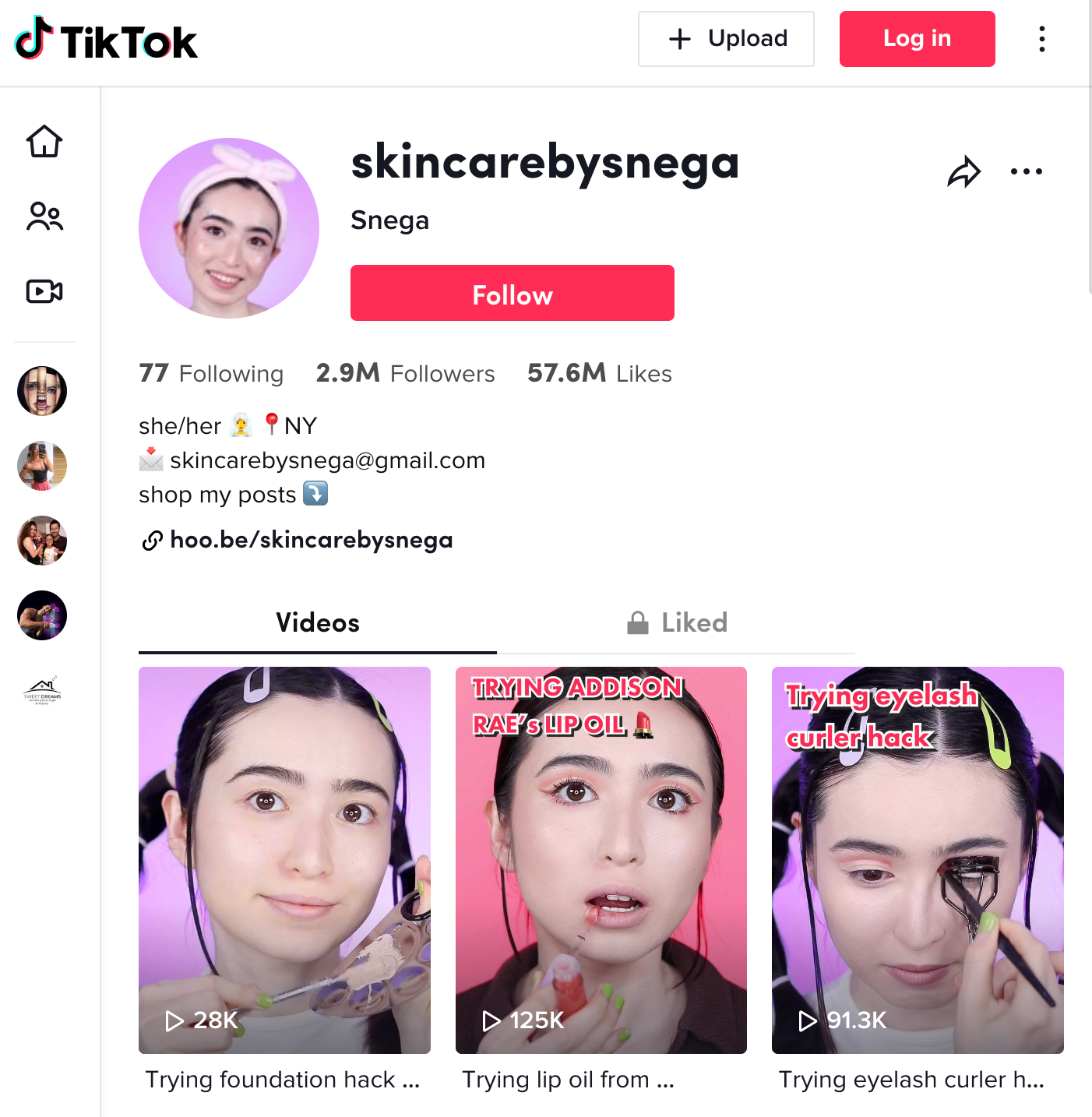 TikTok bio