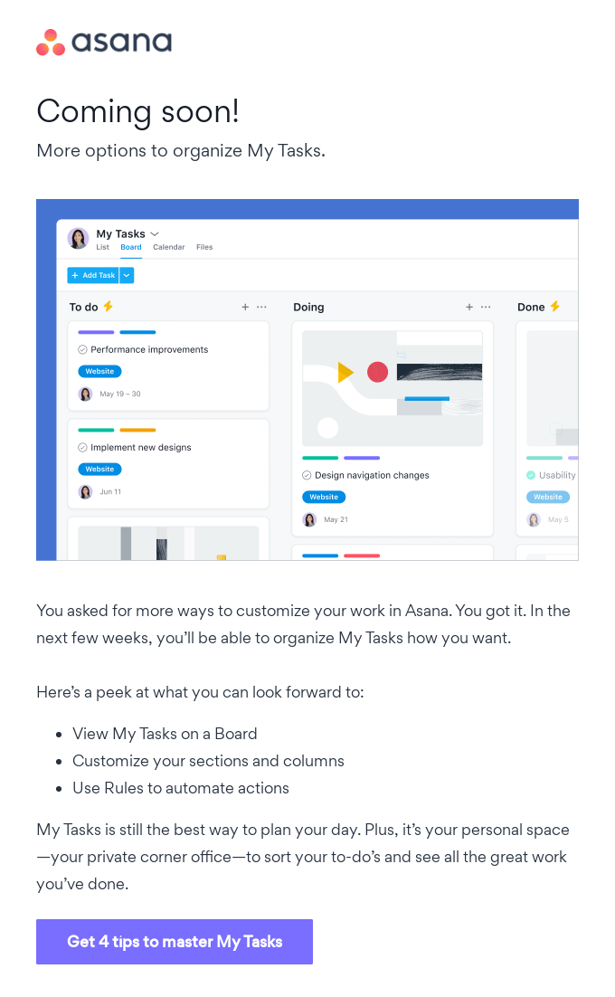 feature launch email