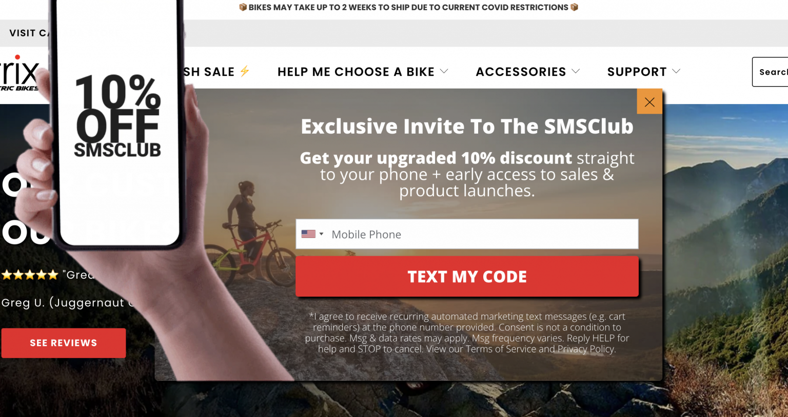 SMS with discounts