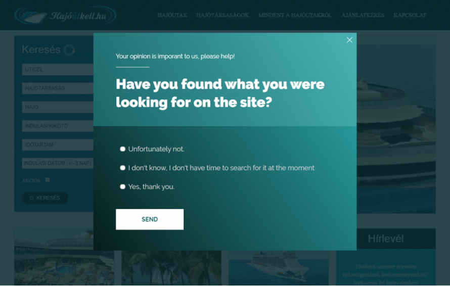 survey pop-up example