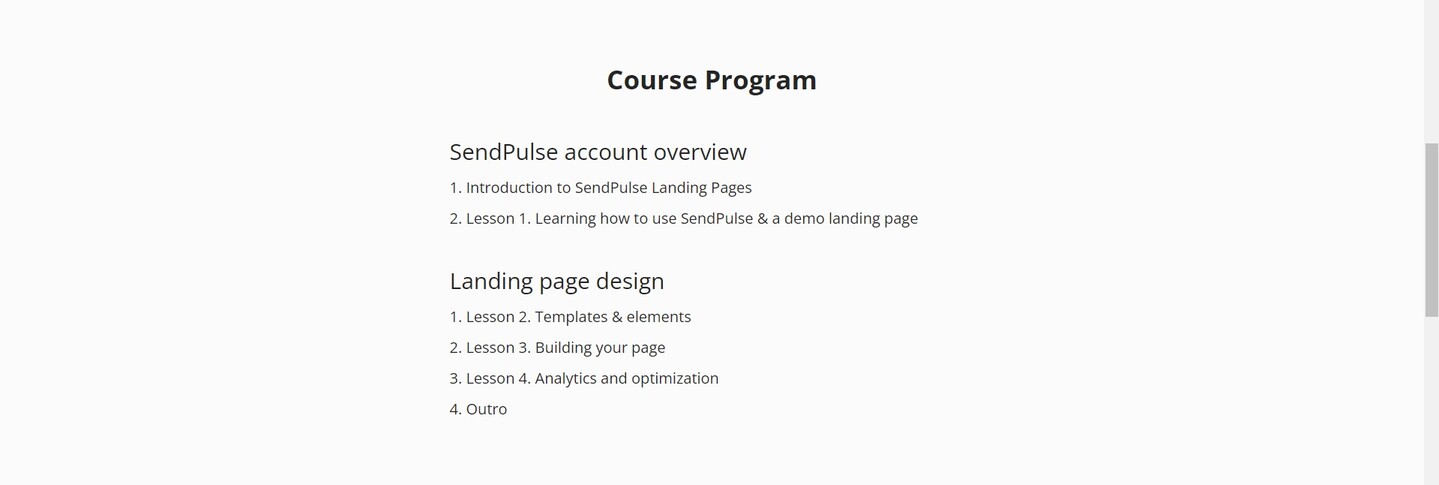 Course program