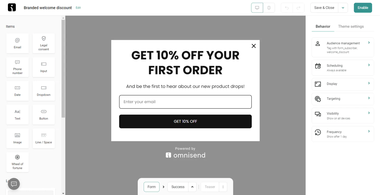 Omnisend ofrece una interfaz de automatización de marketing fácil de usar