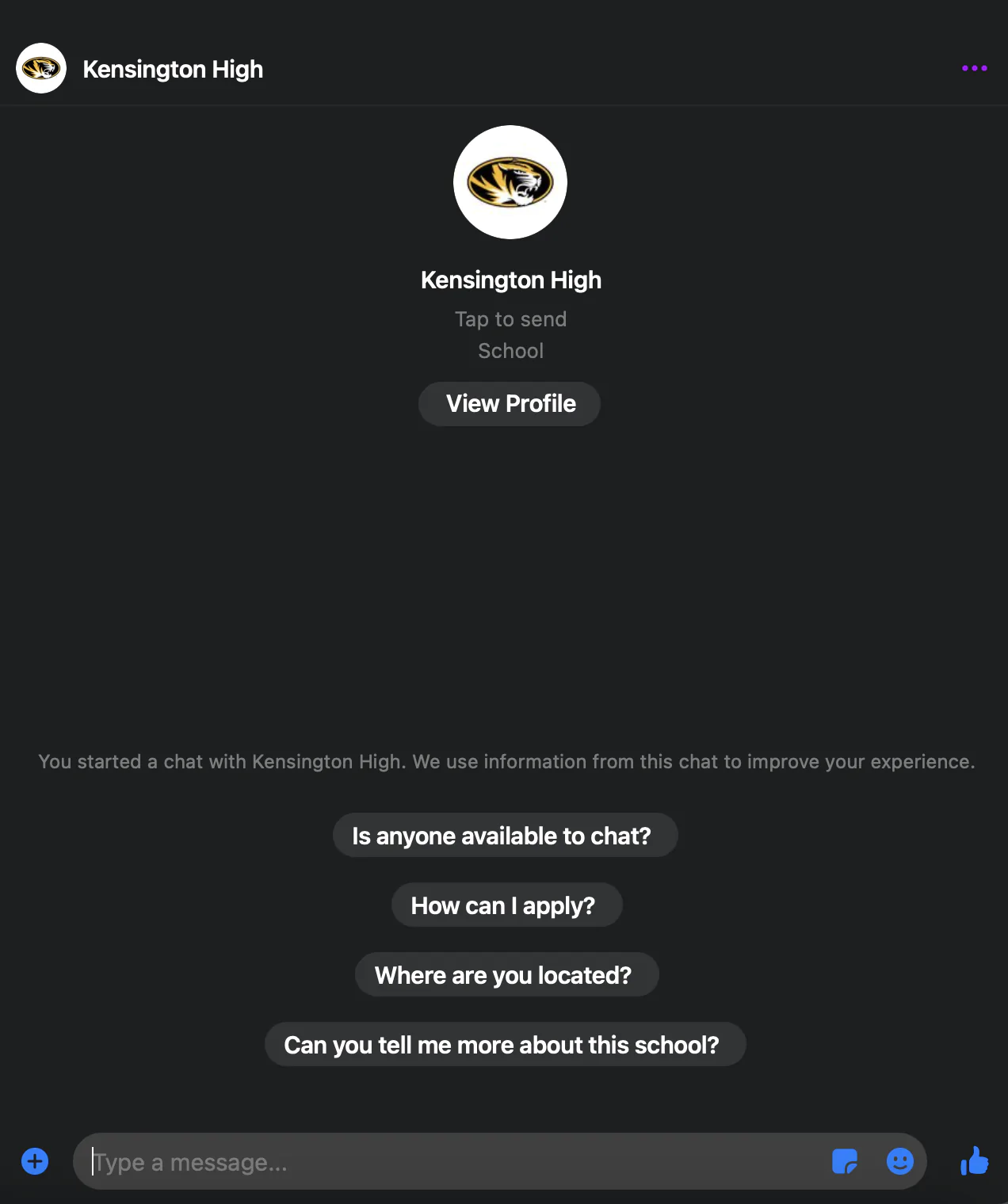 Kensinton ofrece un ejemplo de chatbot educativo que responde preguntas precisas