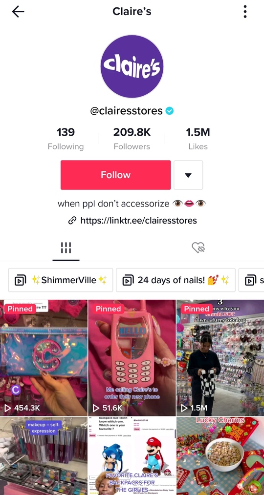 TikTok bio