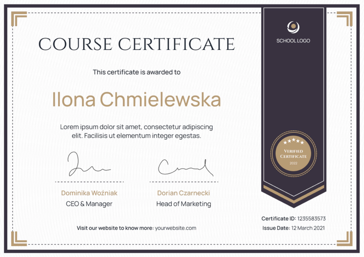 certificate template