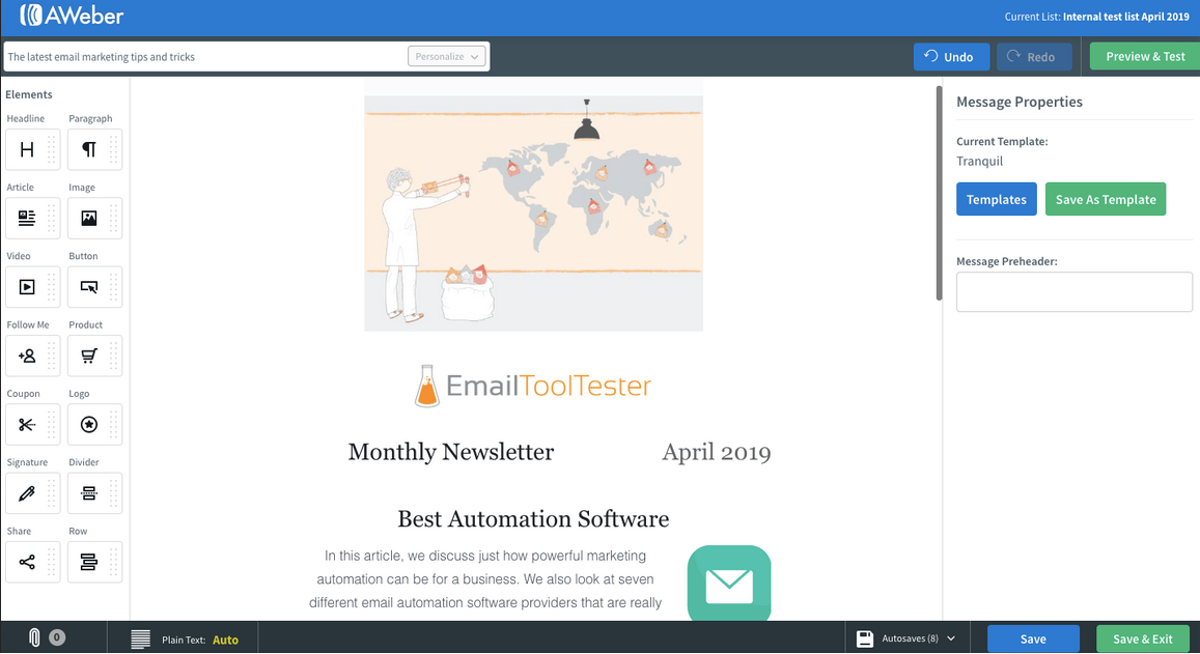 AWeber es una gran herramienta para la automatización de tu email marketing