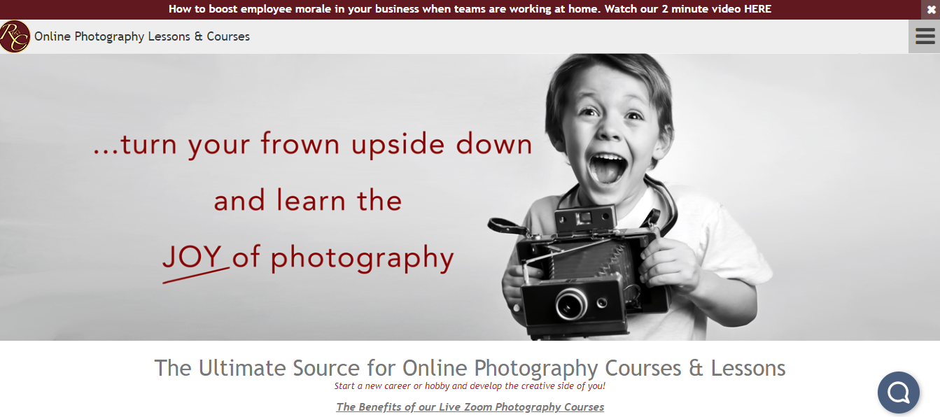Las clases en línea sobre fotografía siempre atraerán a público interesado
