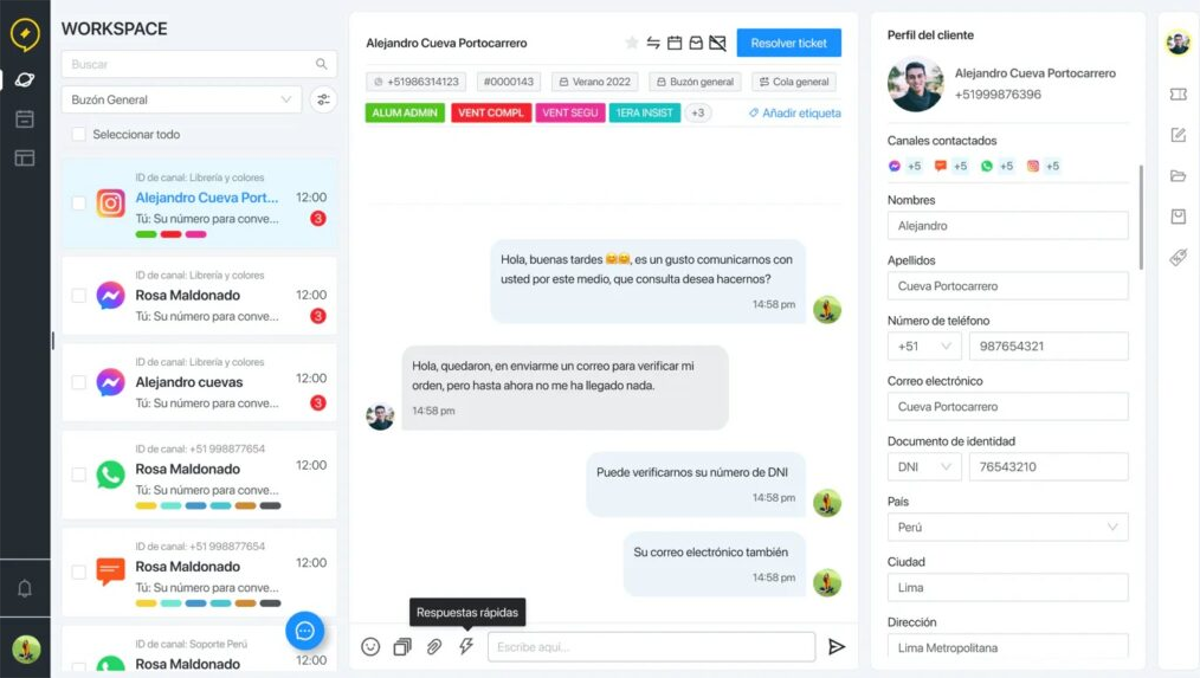 Whaticket te permite administrar las conversaciones de tus ventas por WhatsApp