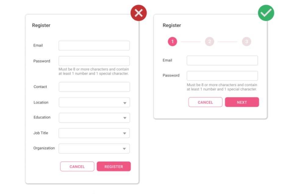 multi-step contact form