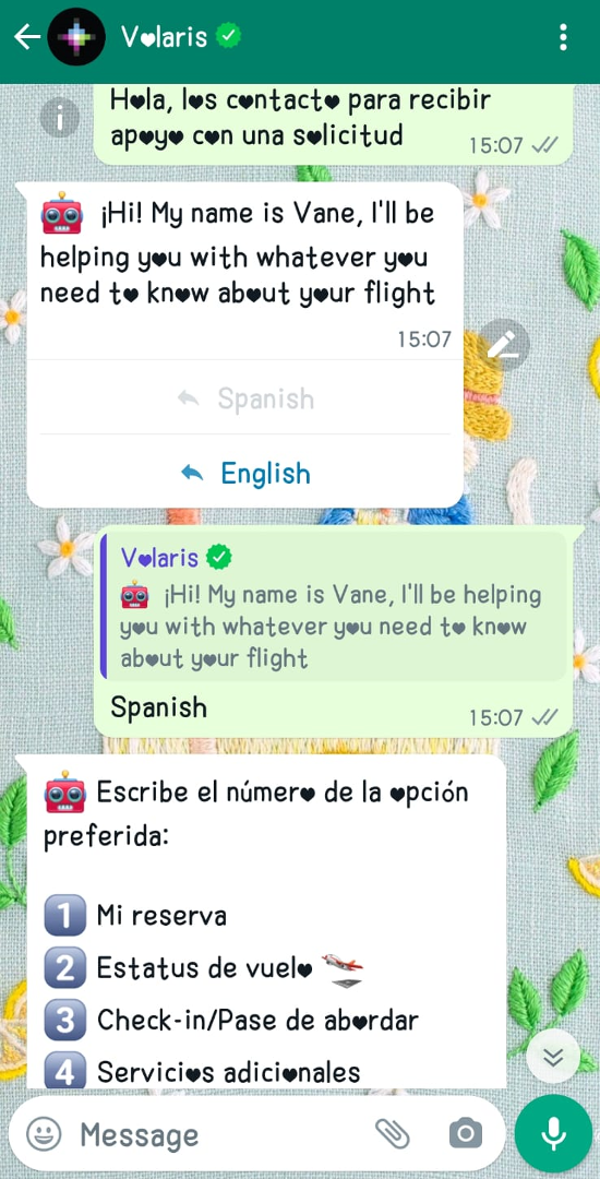 Volaris ofrece asistencia para sus vuelos a través de WhatsApp comercial