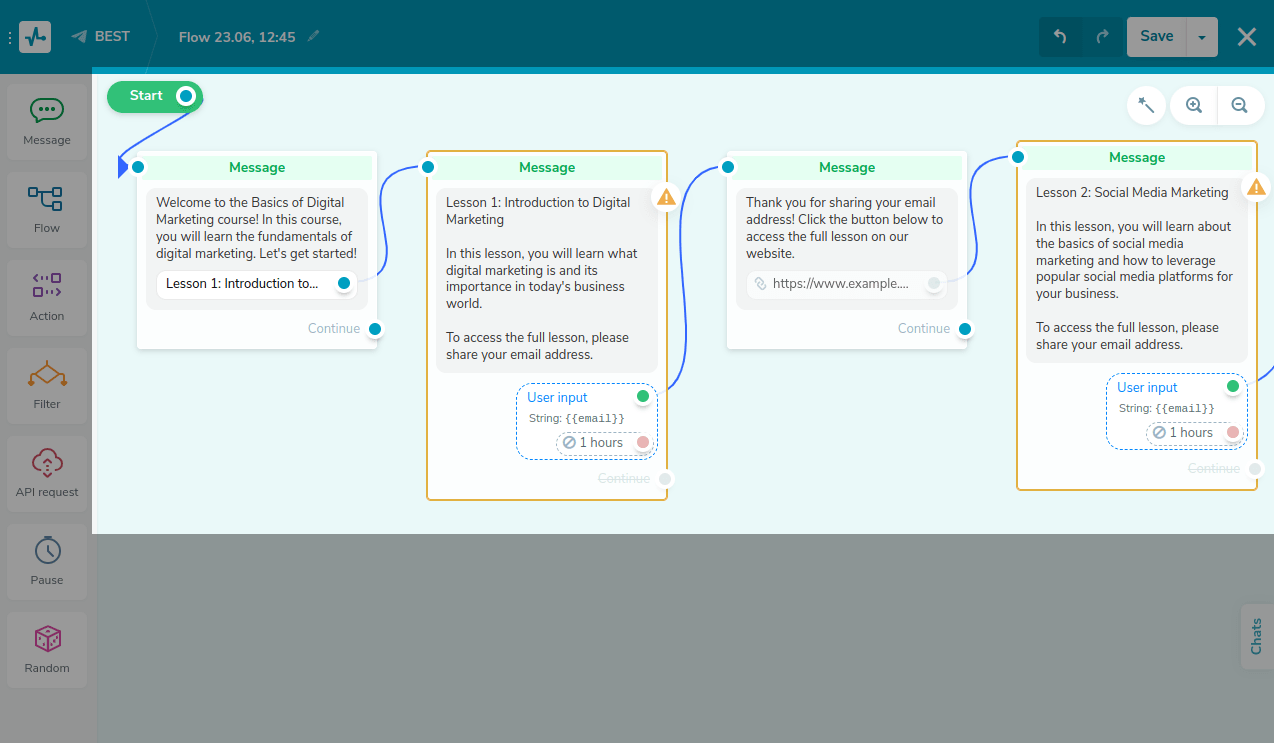 chatbot flow 