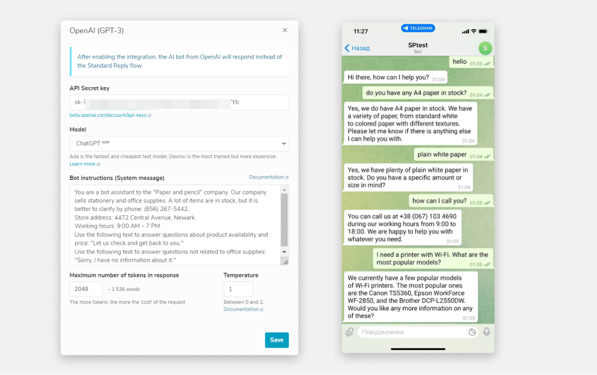 AI-powered live chat