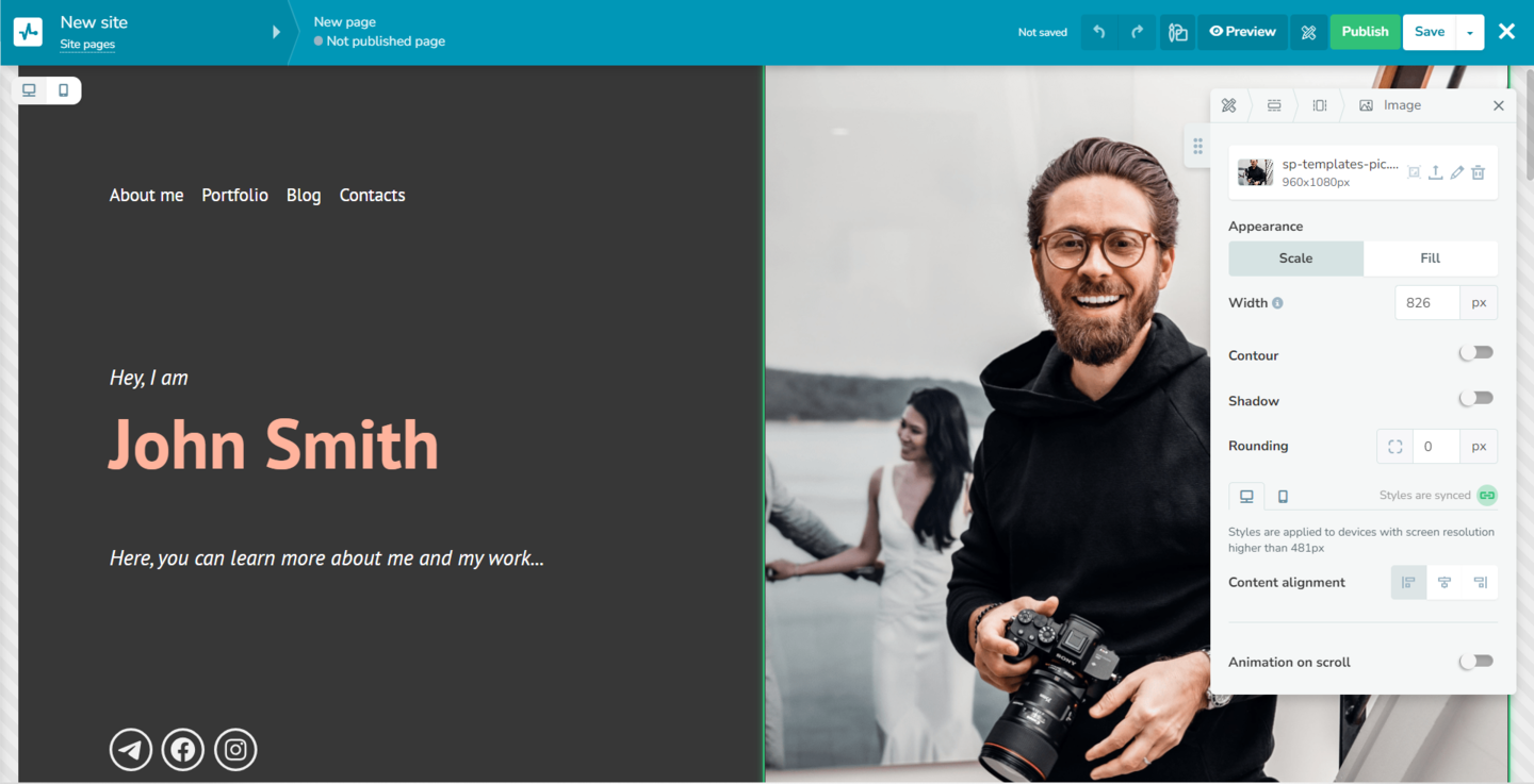 portfolio website template 