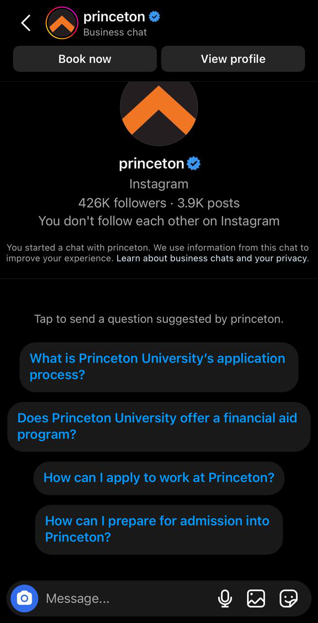 Princeton University’s chatbot