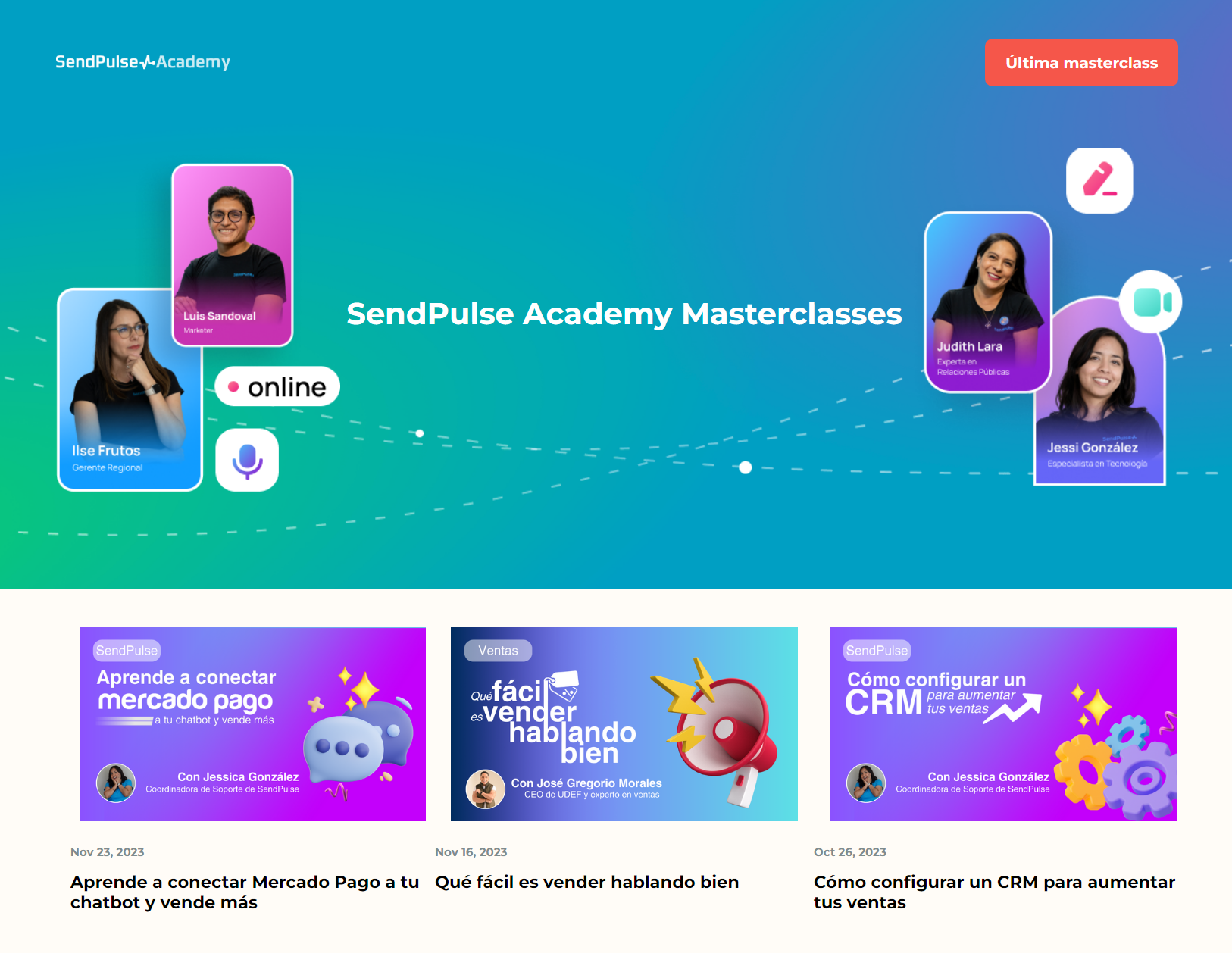 SendPulse organizó distintos webinars durante este 2023