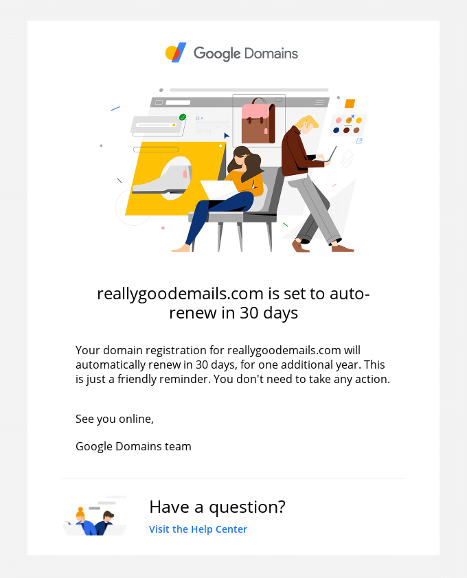 renewal email example