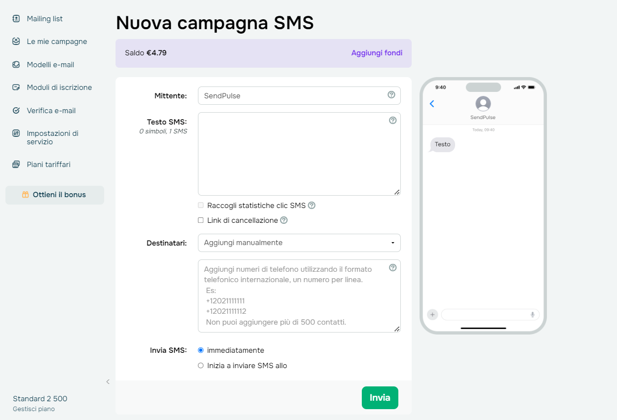 campagne SMS