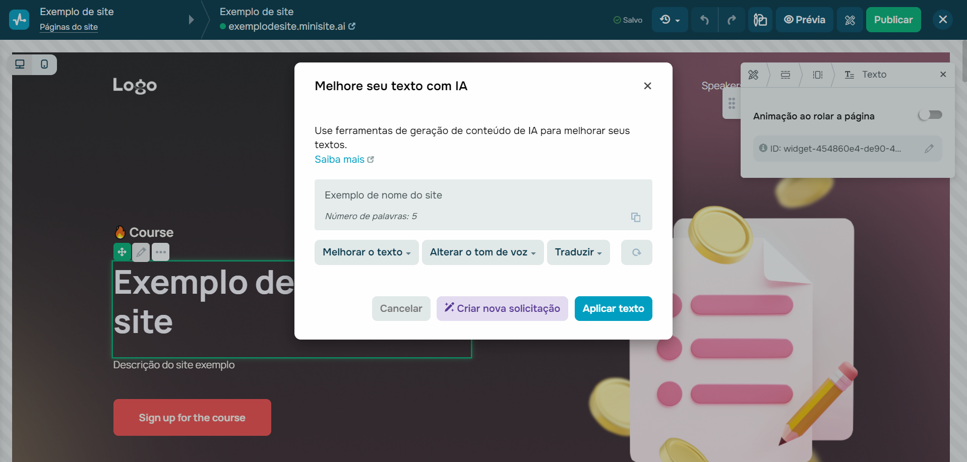web-summit-rio-2024-inteligência-artificial-sendo-utilizada-no-criador-de-landing-page-da-sendpulse