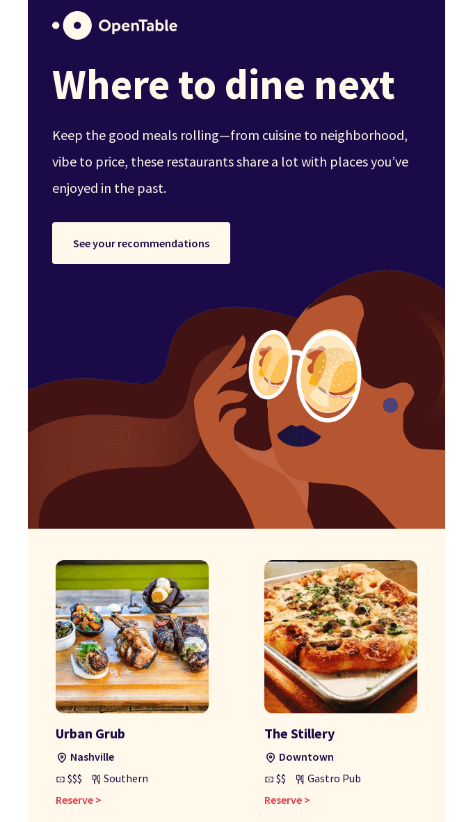 email campaign with personalized recommendations